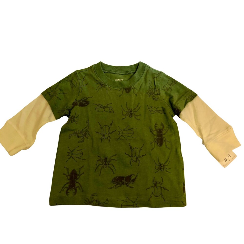 Carters Baby Boys T- Shirt - Layered - Long Sleeve - Bugs - 9 month